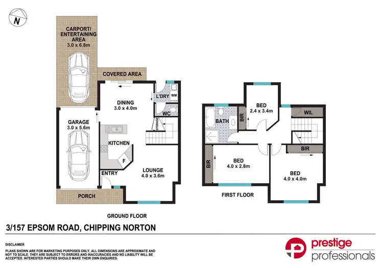 Floorplan of Homely townhouse listing, 3/157 Epsom Road, Chipping Norton NSW 2170