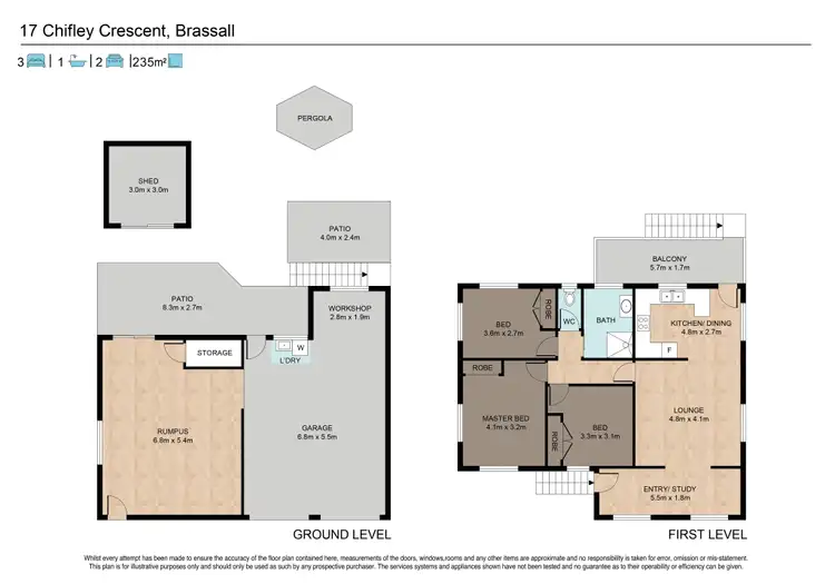 Floorplan of Homely house listing, 17 Chifley Crescent, Brassall QLD 4305