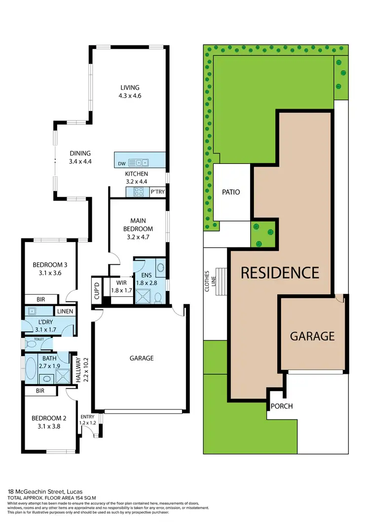 Floorplan of Homely house listing, 18 McGeachin Street, Lucas VIC 3350