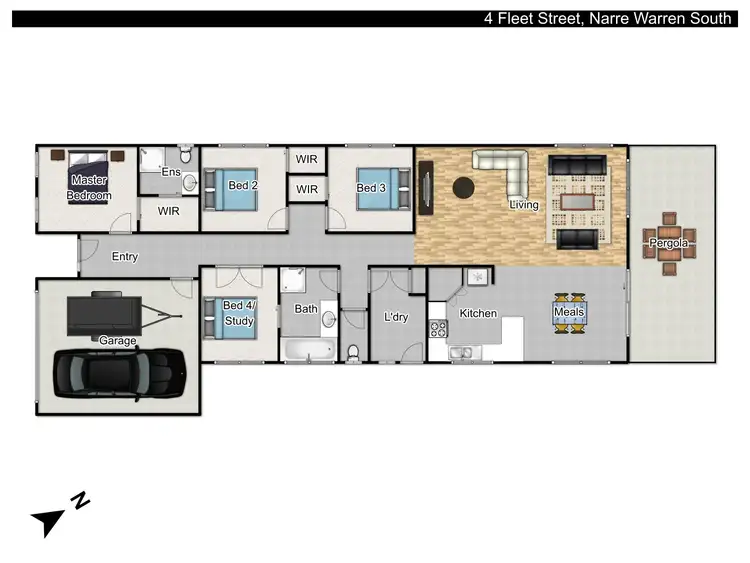 Floorplan of Homely house listing, 4 Fleet Street, Narre Warren South VIC 3805