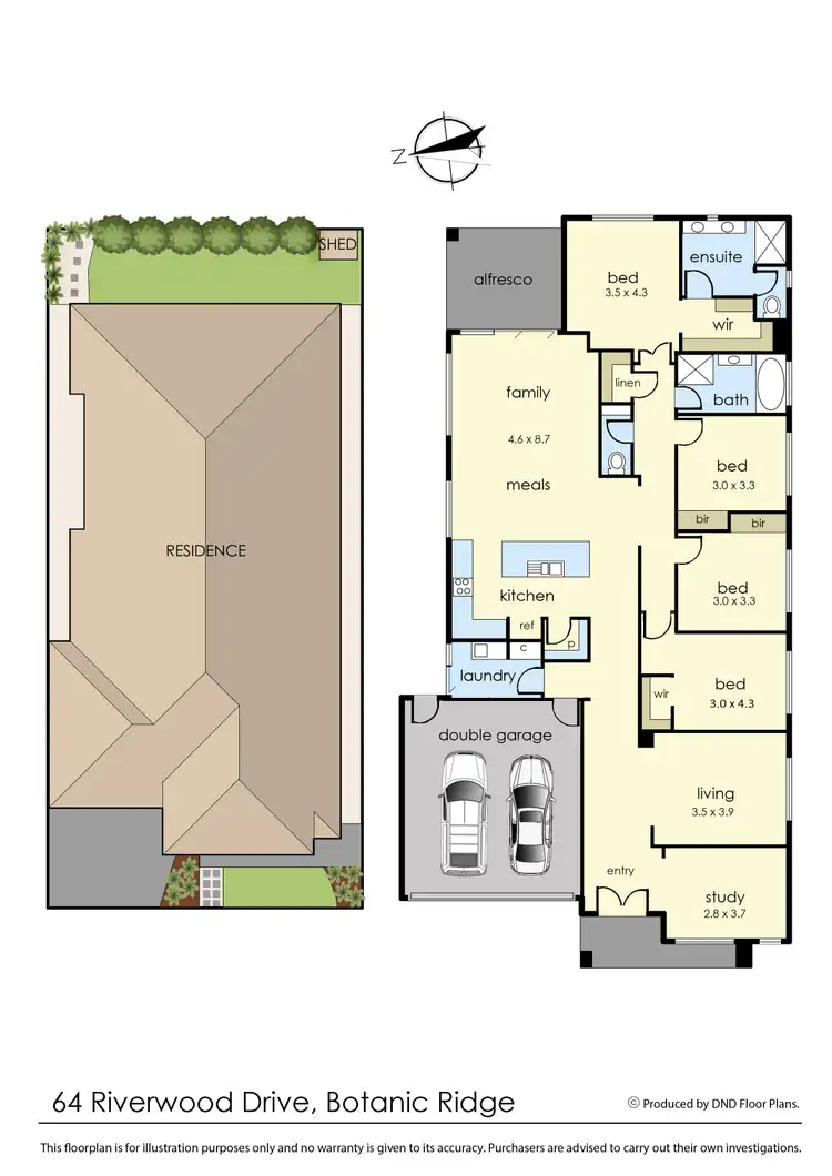 Floorplan of Homely house listing, 64 Riverwood Drive, Botanic Ridge VIC 3977