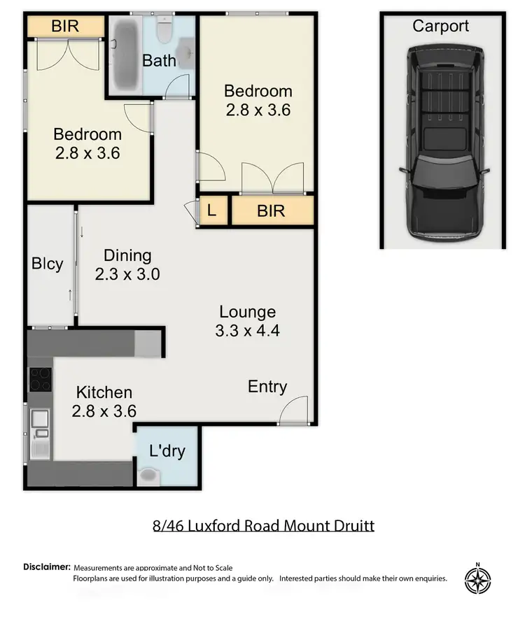 Floorplan of Homely unit listing, 8/46 Luxford Road, Mount Druitt NSW 2770