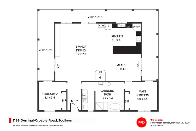 Floorplan of Homely house listing, 1186 Derrinal-Crosbie Road, Toolleen VIC 3551