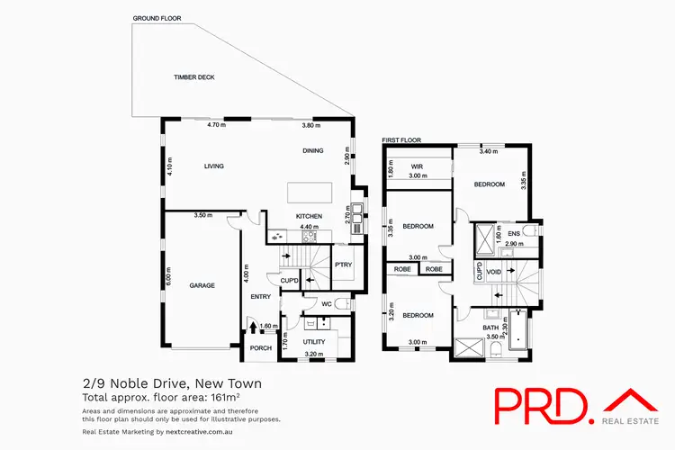 Floorplan of Homely house listing, 2/9 Nobel Drive, New Town TAS 7008