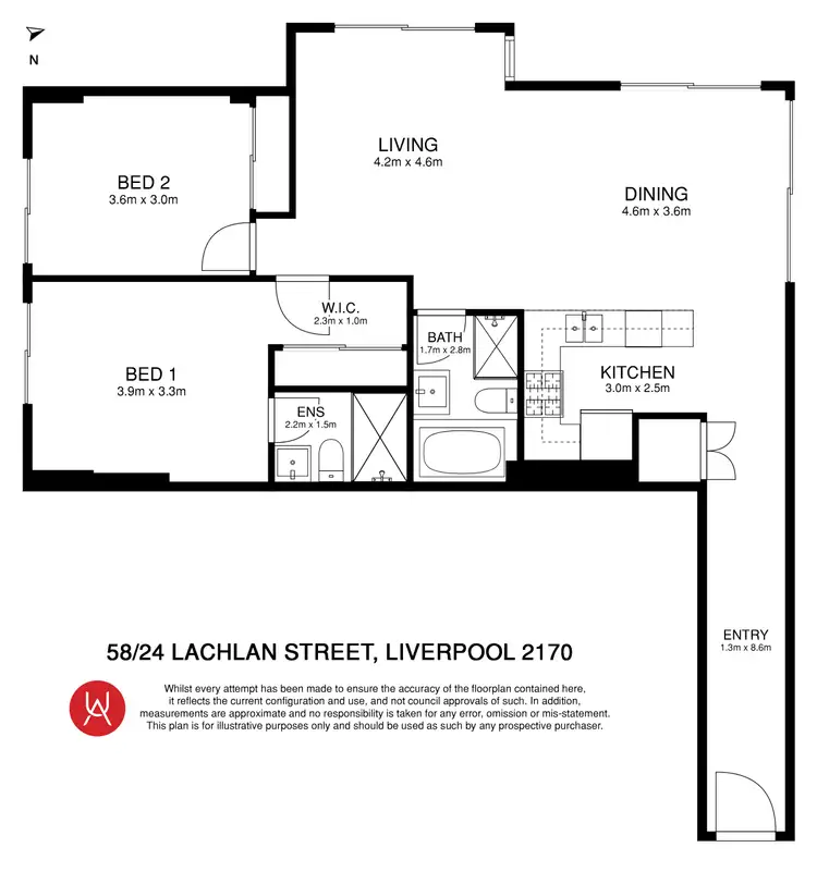 Floorplan of Homely unit listing, 58/24 Lachlan Street, Liverpool NSW 2170