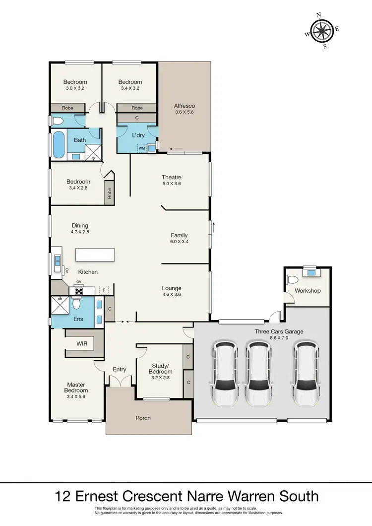 Floorplan of Homely house listing, 12 Ernest Crescent, Narre Warren South VIC 3805
