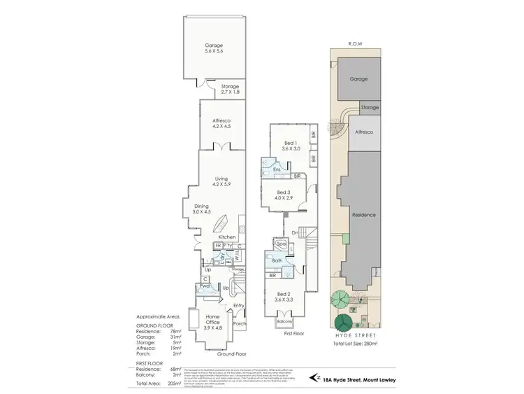 Floorplan of Homely house listing, 18A Hyde Street, Mount Lawley WA 6050