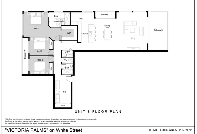 Floorplan of Homely apartment listing, 8/6 White Street, Victoria Point QLD 4165