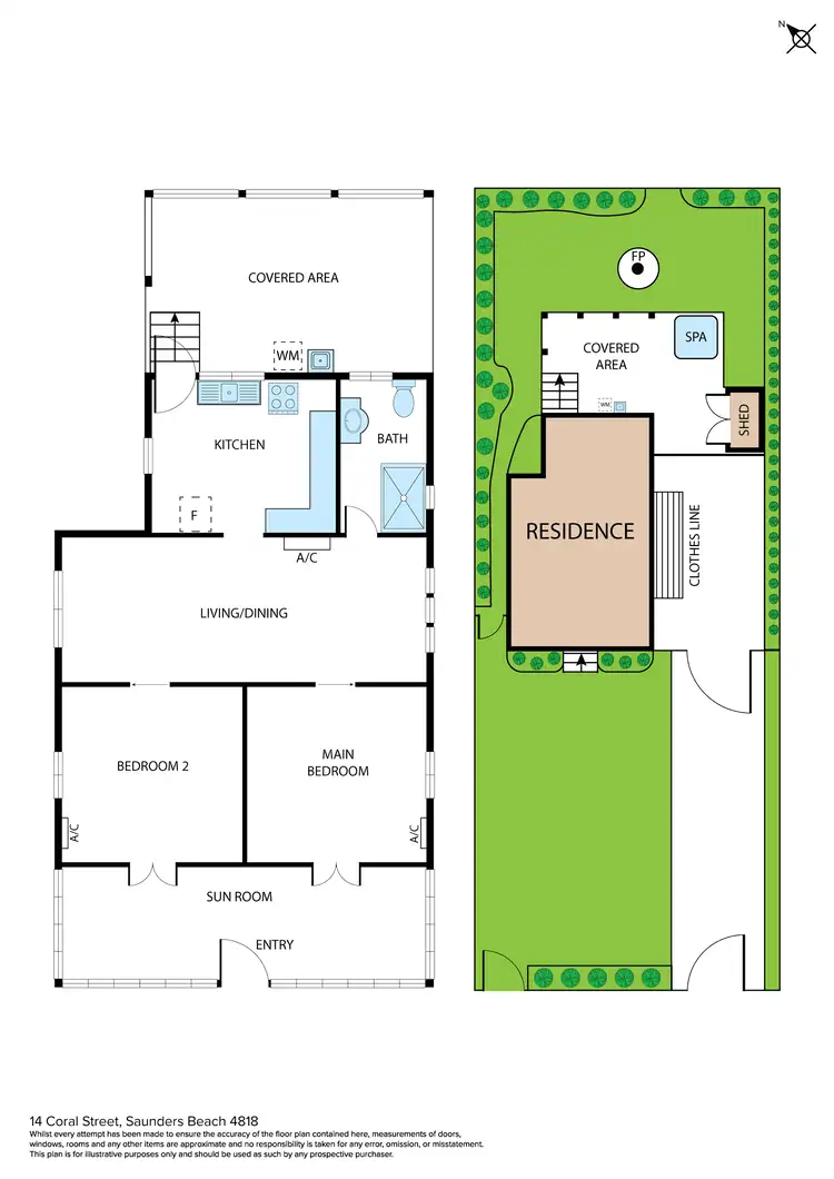 Floorplan of Homely house listing, 14 Coral Street, Saunders Beach QLD 4818
