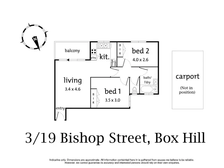 Floorplan of Homely apartment listing, 3/19 Bishop Street, Box Hill VIC 3128