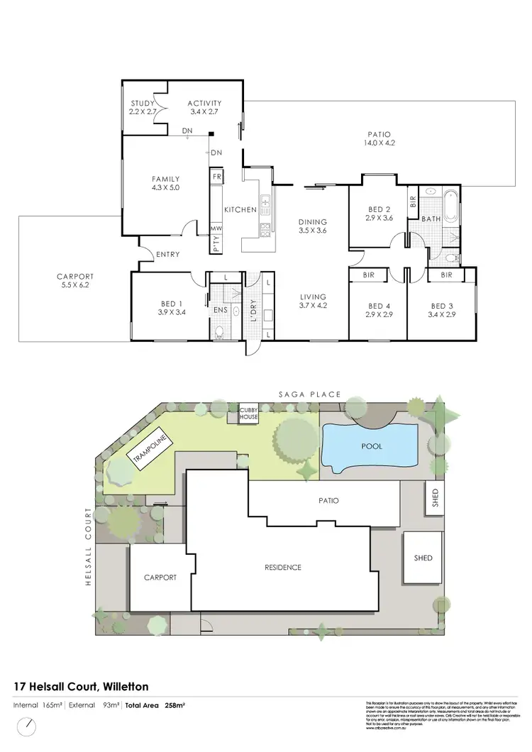 Floorplan of Homely house listing, 17 Helsall Court, Willetton WA 6155