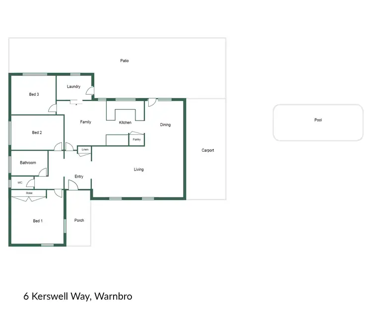 Floorplan of Homely house listing, 6 Kerswell Way, Warnbro WA 6169