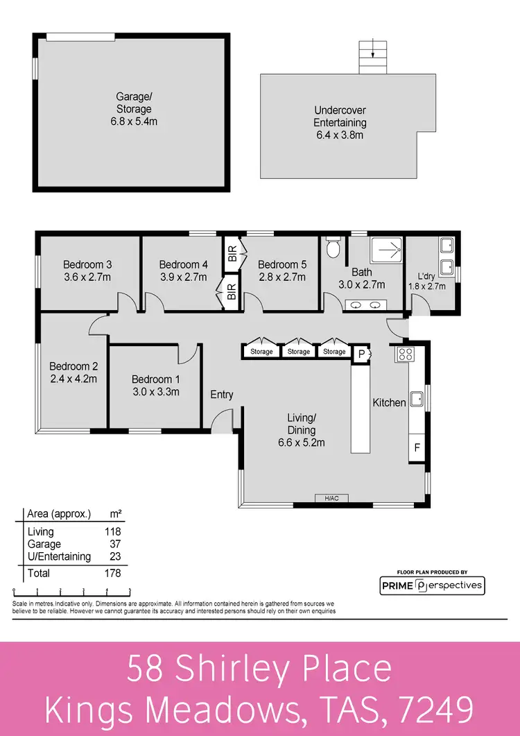 Floorplan of Homely house listing, 58 Shirley Place, Kings Meadows TAS 7249