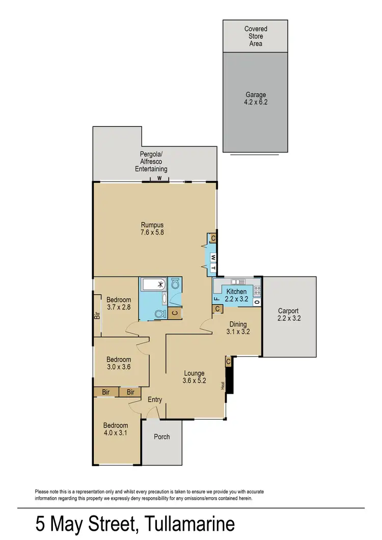 Floorplan of Homely house listing, 5 May Street, Tullamarine VIC 3043