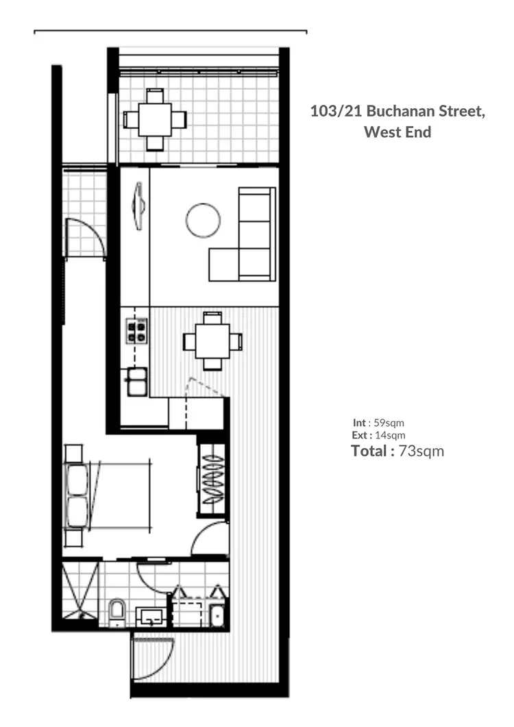 Floorplan of Homely apartment listing, 103/21 Buchanan Street, West End QLD 4101