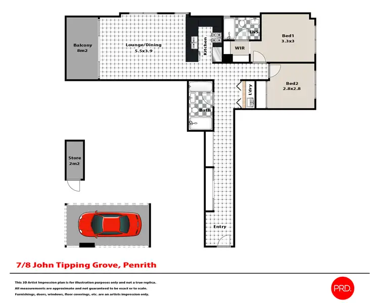 Floorplan of Homely apartment listing, 7/8 John Tipping Grove, Penrith NSW 2750