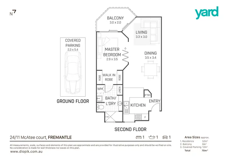 Floorplan of Homely apartment listing, 24/11 McAtee Court, Fremantle WA 6160