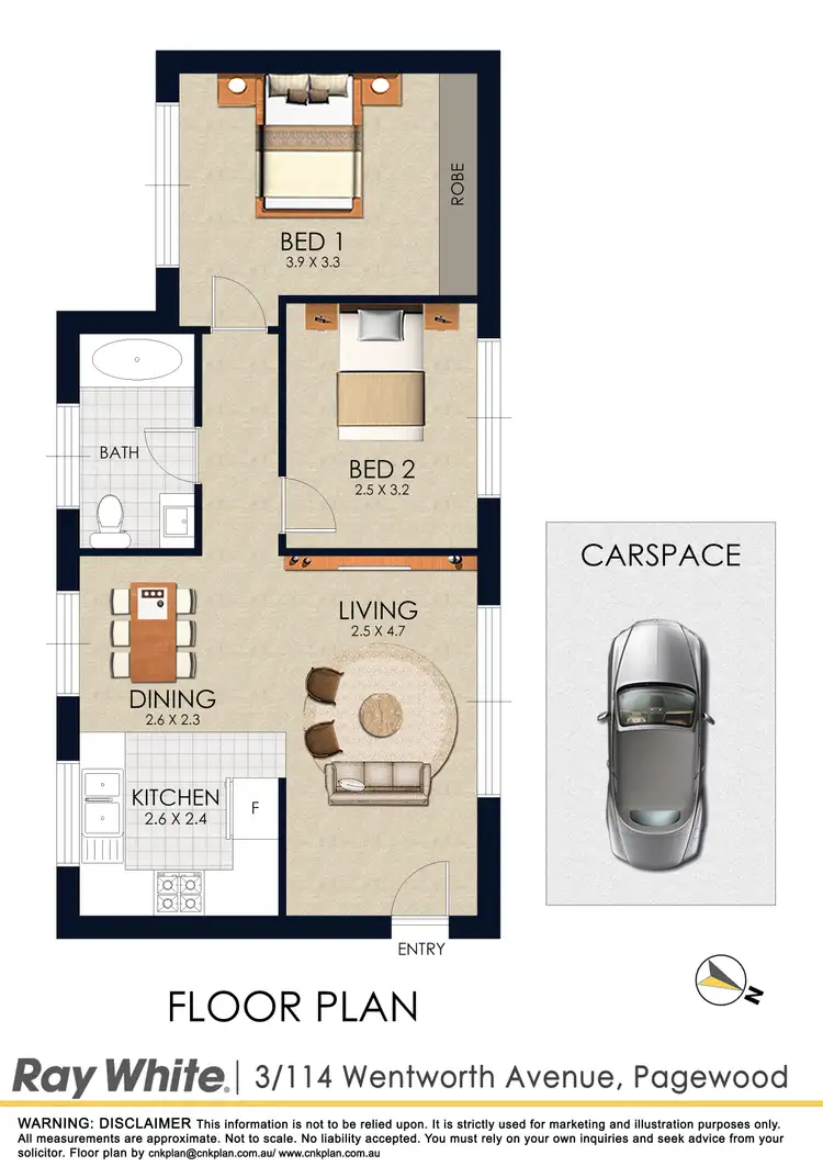 Floorplan of Homely apartment listing, 3/114 Wentworth Avenue, Pagewood NSW 2035