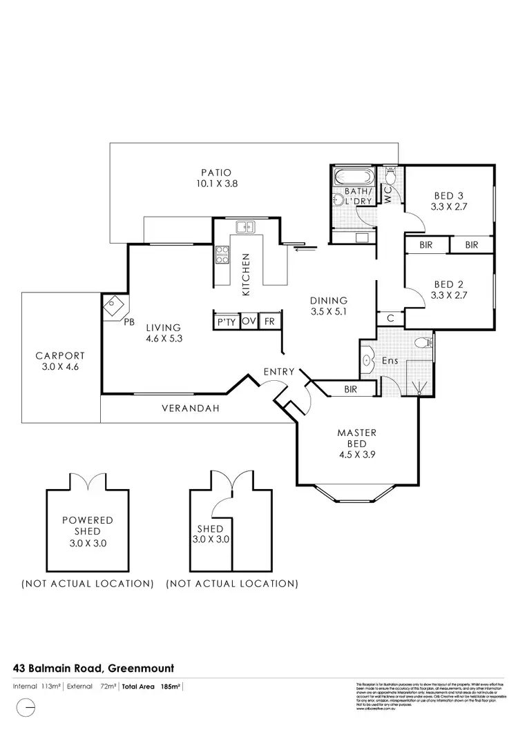 Floorplan of Homely house listing, 43 Balmain Road, Greenmount WA 6056
