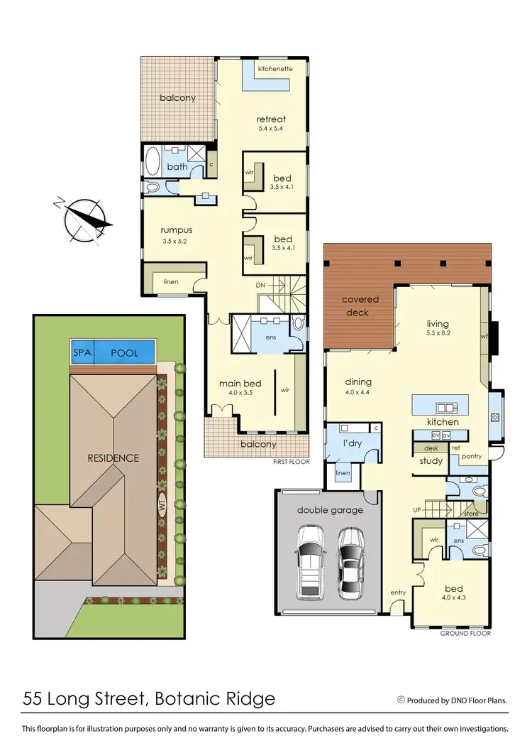 Floorplan of Homely house listing, 55 Long Street, Botanic Ridge VIC 3977