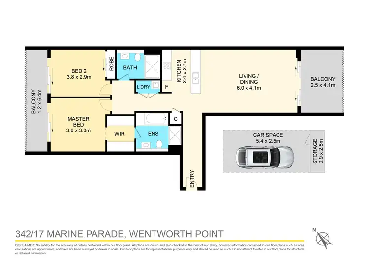 Floorplan of Homely apartment listing, 342/17 Marine Pde, Wentworth Point NSW 2127