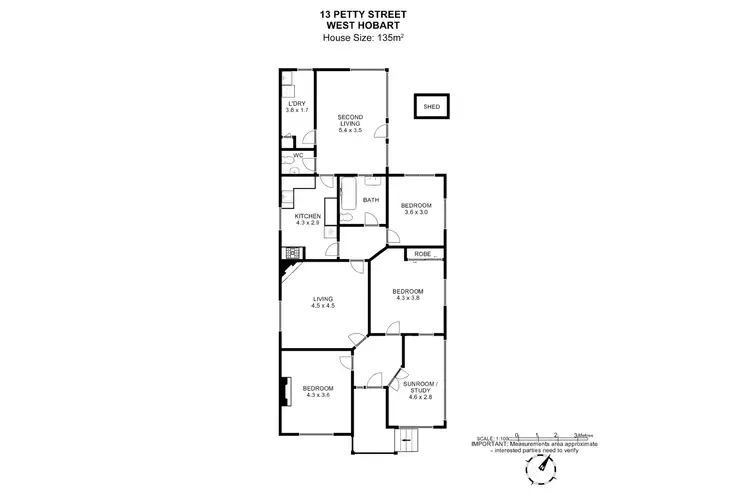 Floorplan of Homely house listing, 13 Petty Street, West Hobart TAS 7000