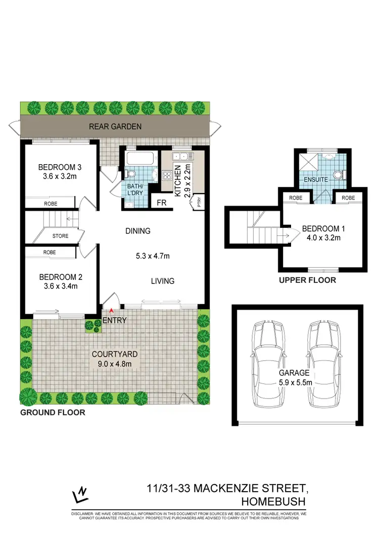 Floorplan of Homely townhouse listing, 11/31-33 Mackenzie Street, Homebush NSW 2140