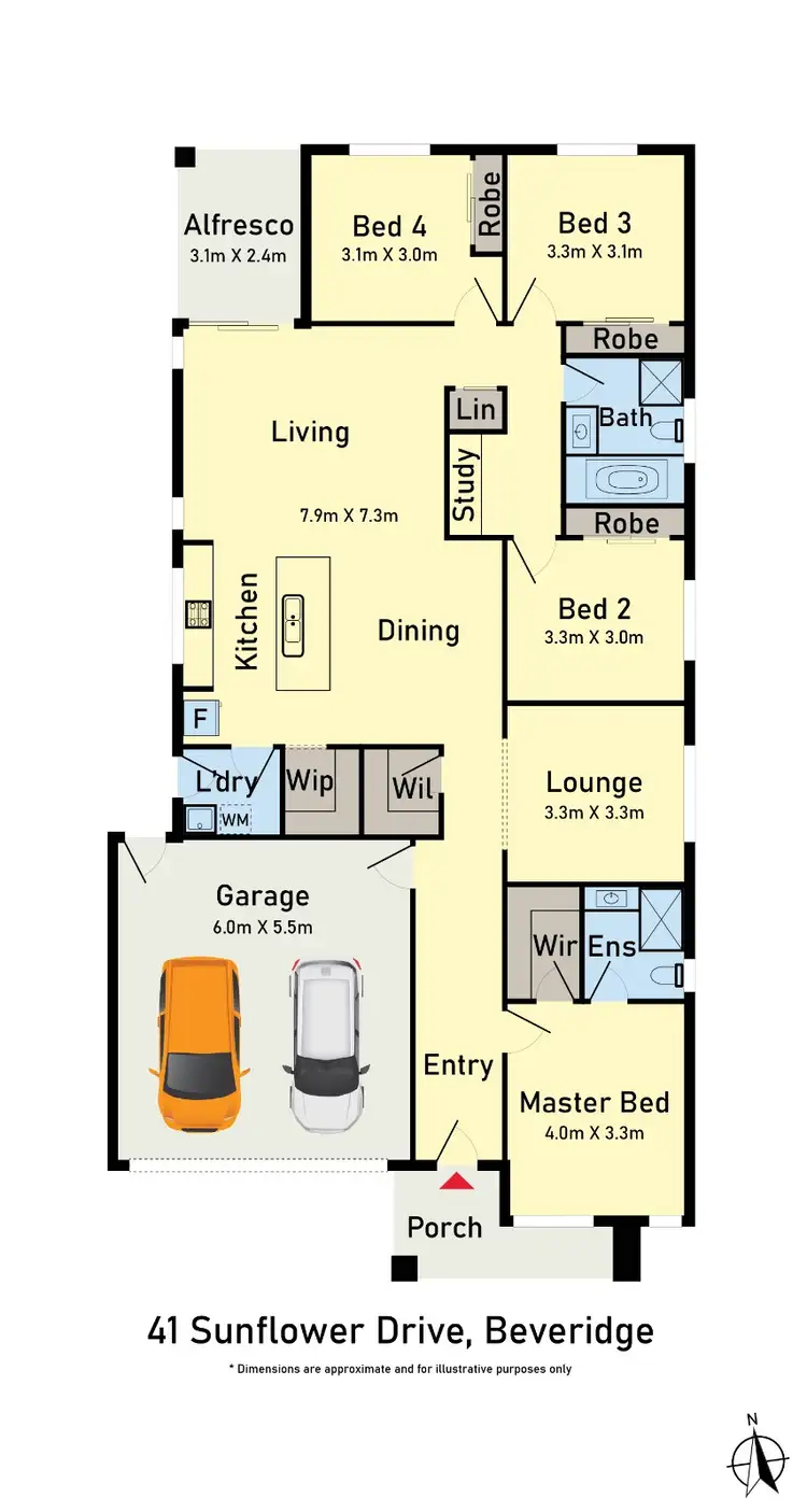 Floorplan of Homely house listing, 41 Sunflower Drive, Beveridge VIC 3753