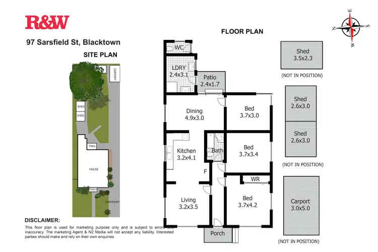 Floorplan of Homely house listing, 97 Sarsfield Street, Blacktown NSW 2148