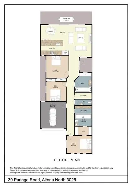 Floorplan of Homely house listing, 39 Paringa Road, Altona North VIC 3025