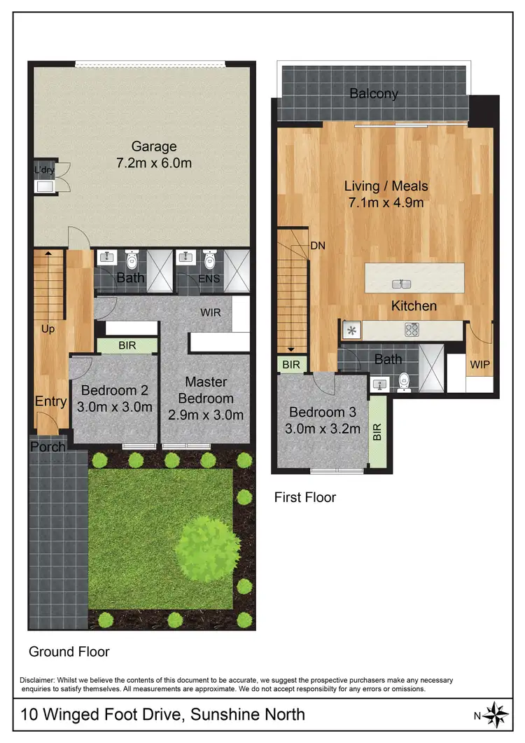 Floorplan of Homely townhouse listing, 10 Winged Foot Drive, Sunshine North VIC 3020