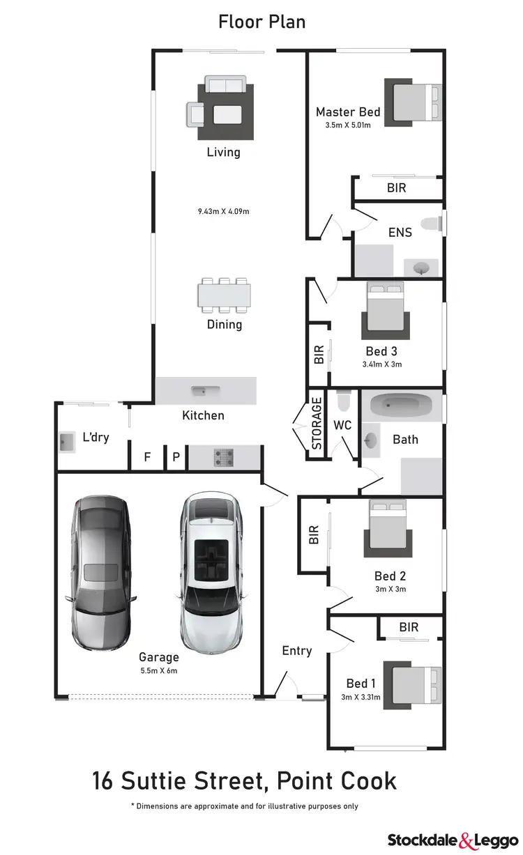 Floorplan of Homely house listing, 16 Suttie Street, Point Cook VIC 3030