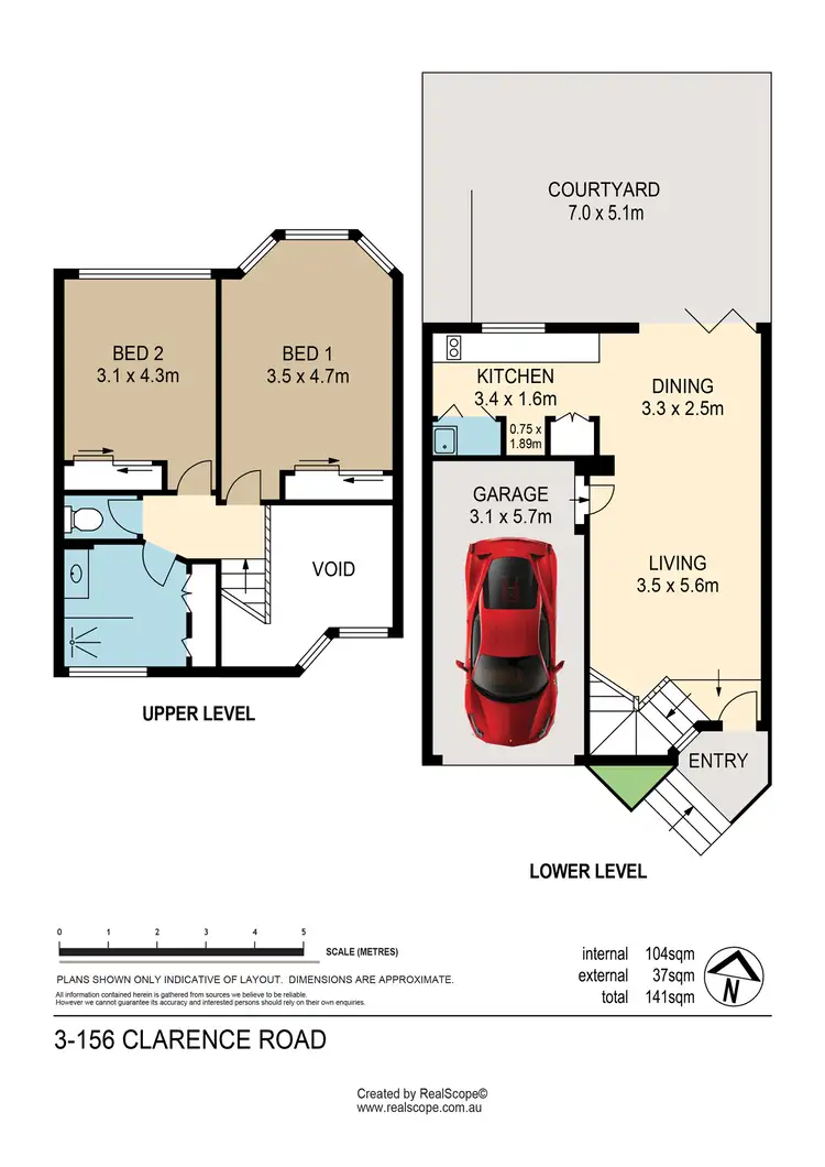 Floorplan of Homely townhouse listing, 3/156 Clarence Road, Indooroopilly QLD 4068