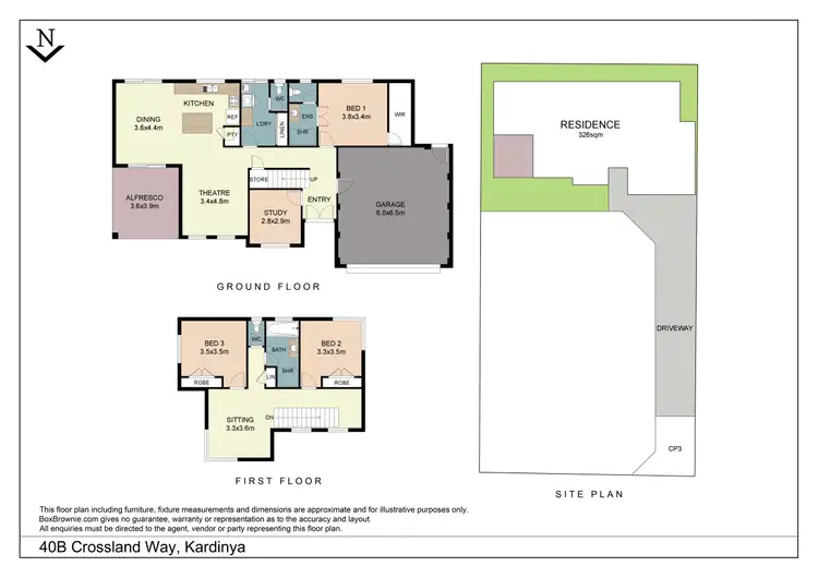 Floorplan of Homely house listing, 40B Crossland Way, Kardinya WA 6163