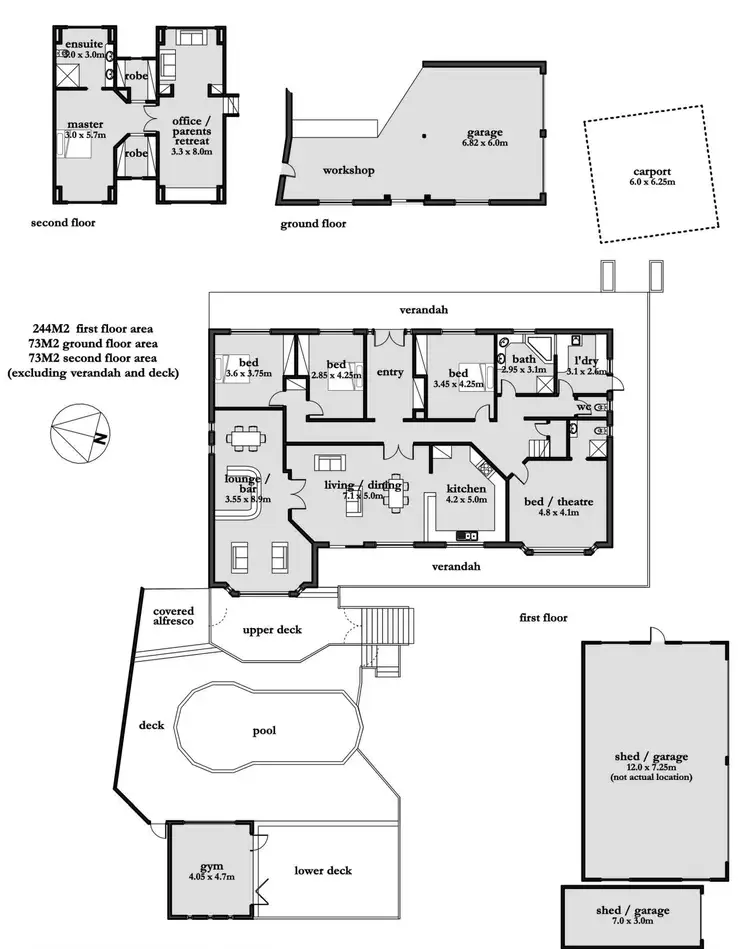 Floorplan of Homely house listing, 53 Bayview Drive, Blackstone Heights TAS 7250