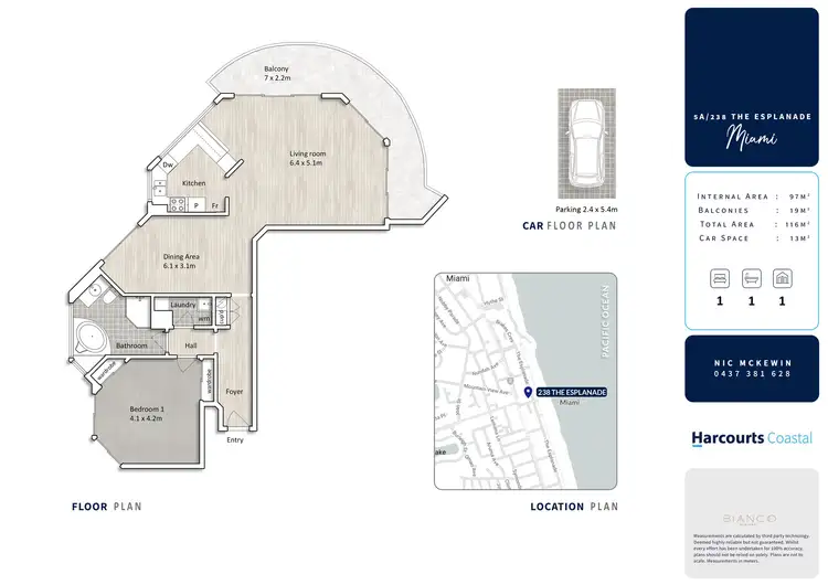 Floorplan of Homely apartment listing, 5A/238 The Esplanade, Miami QLD 4220