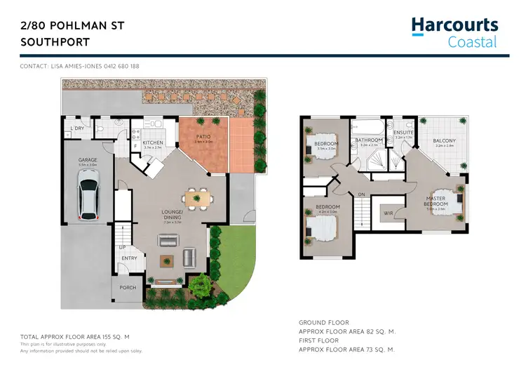 Floorplan of Homely townhouse listing, 2/80 Pohlman Street, Southport QLD 4215