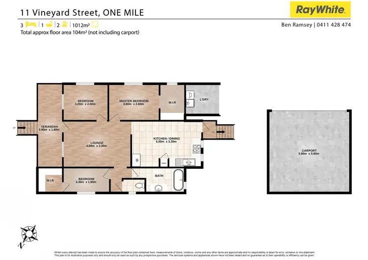 Floorplan of Homely house listing, 11 Vineyard Street, One Mile QLD 4305