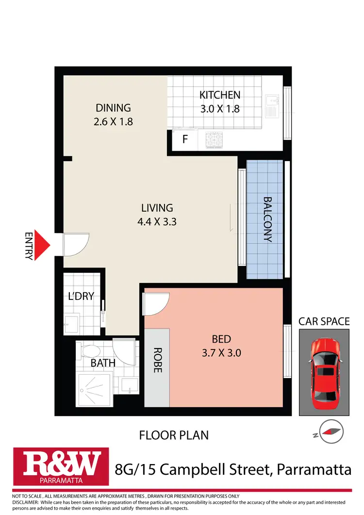 Floorplan of Homely unit listing, 8G/15 Campbell Street, Parramatta NSW 2150