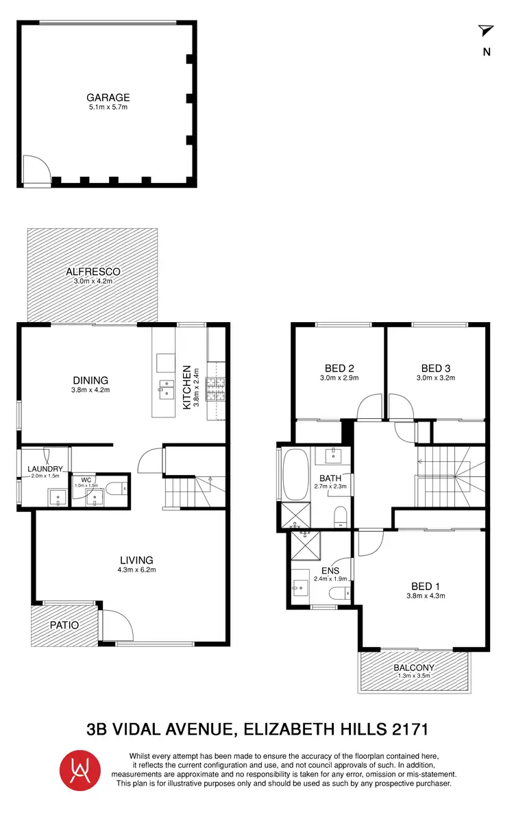 Floorplan of Homely house listing, 3B Vidal Avenue, Elizabeth Hills NSW 2171