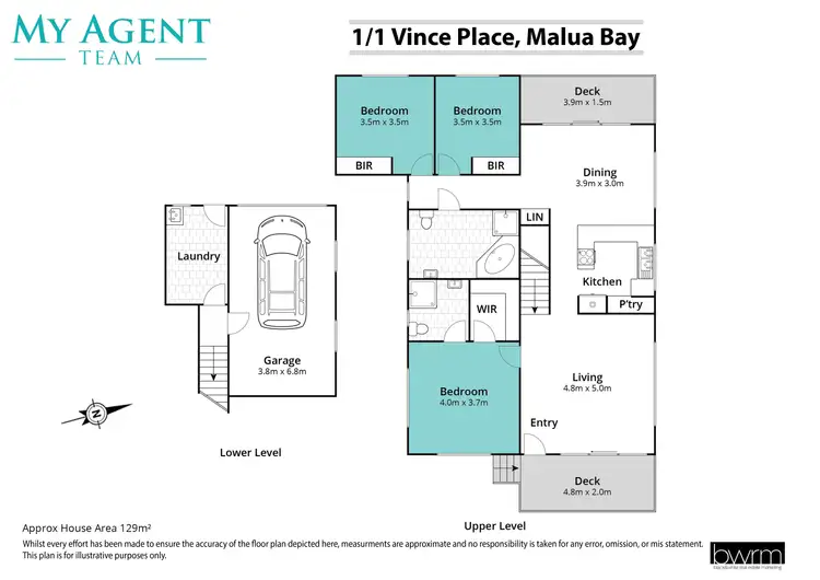Floorplan of Homely house listing, 1/1 Vince Place, Malua Bay NSW 2536