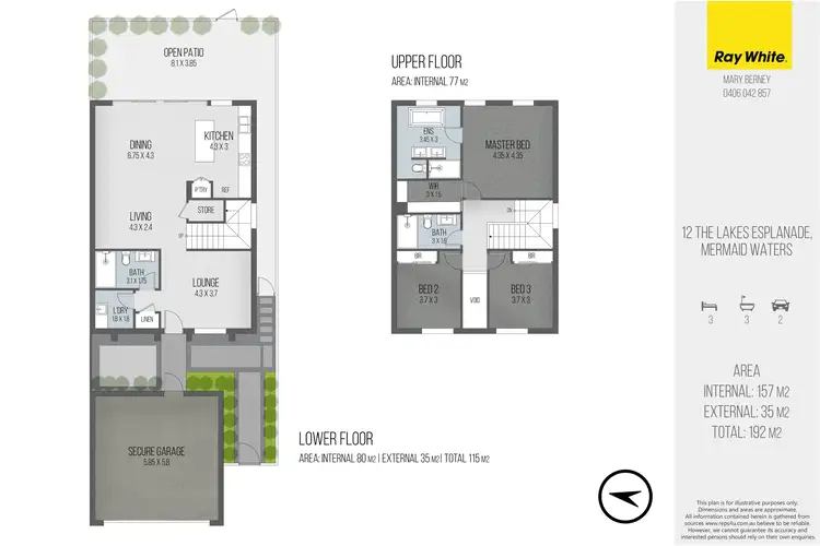 Floorplan of Homely townhouse listing, 12 The Lakes Esplanade, Mermaid Waters QLD 4218