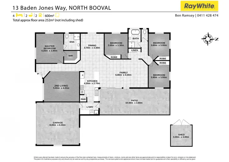 Floorplan of Homely house listing, 13 Baden Jones Way, North Booval QLD 4304