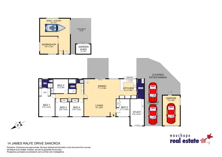Floorplan of Homely rural property listing, 14 James Ralfe Drive, Sancrox NSW 2446