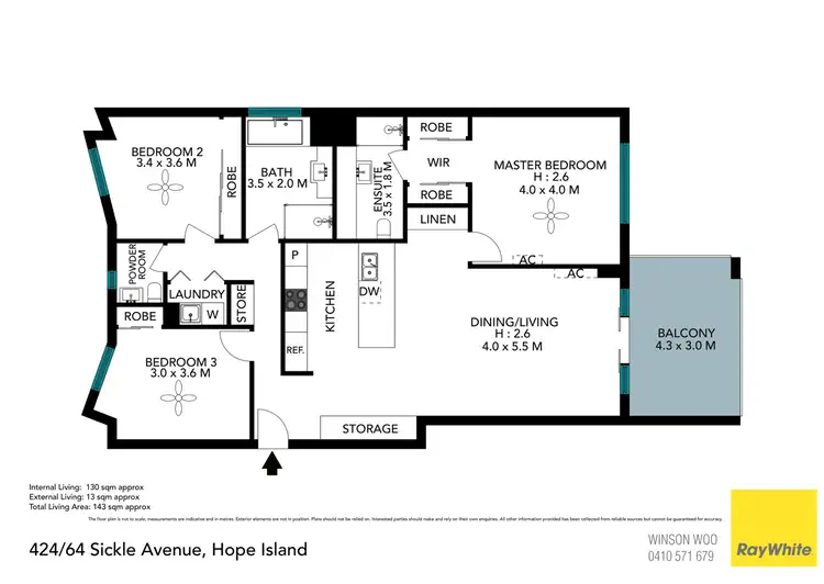 Floorplan of Homely unit listing, 424/64 Sickle Avenue, Hope Island QLD 4212