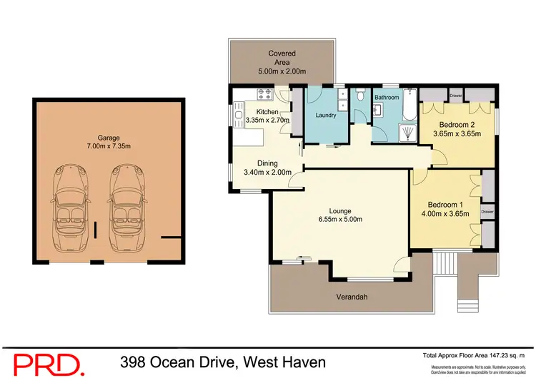 Floorplan of Homely house listing, 398 Ocean Drive, West Haven NSW 2443