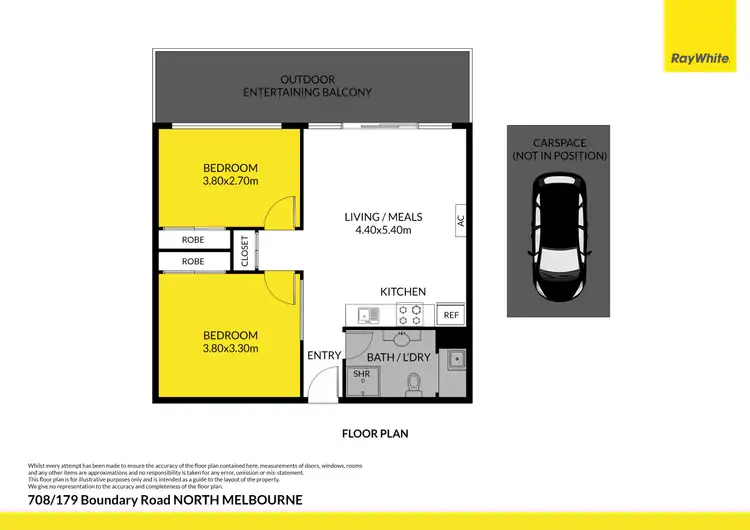 Floorplan of Homely apartment listing, 708/179 Boundary Road, North Melbourne VIC 3051