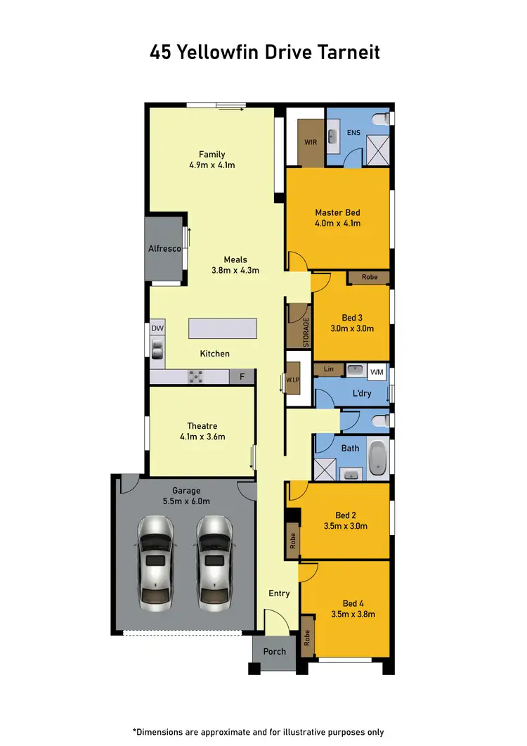 Floorplan of Homely house listing, 45 Yellowfin Drive, Tarneit VIC 3029