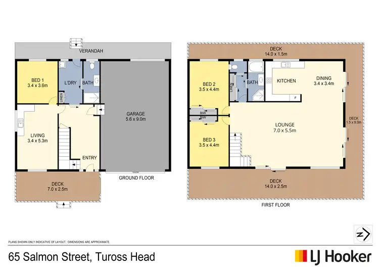 Floorplan of Homely house listing, 65 Salmon Street, Tuross Head NSW 2537