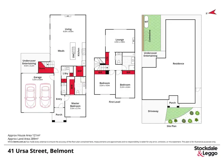 Floorplan of Homely townhouse listing, 41 Ursa Street, Belmont VIC 3216
